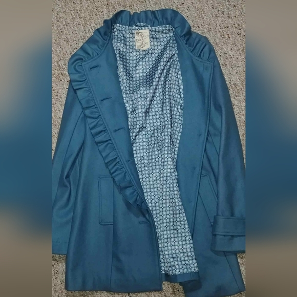 Tulle robin egg blue wool coat - Picture 10 of 11